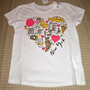 new girls shirt, New York, size XS 4 the children's place K-200